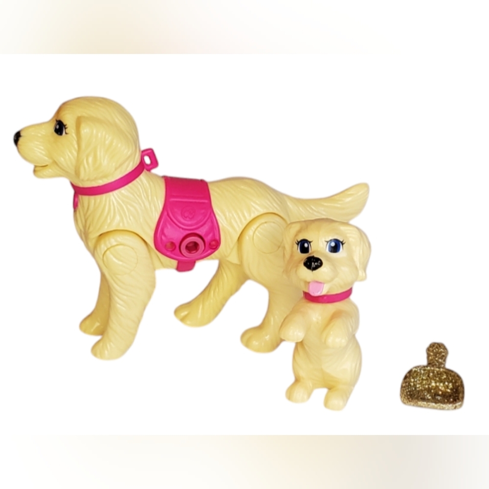 Barbie Strollin Dog Pups Tuffy Pet Golden Retreiver Dogs